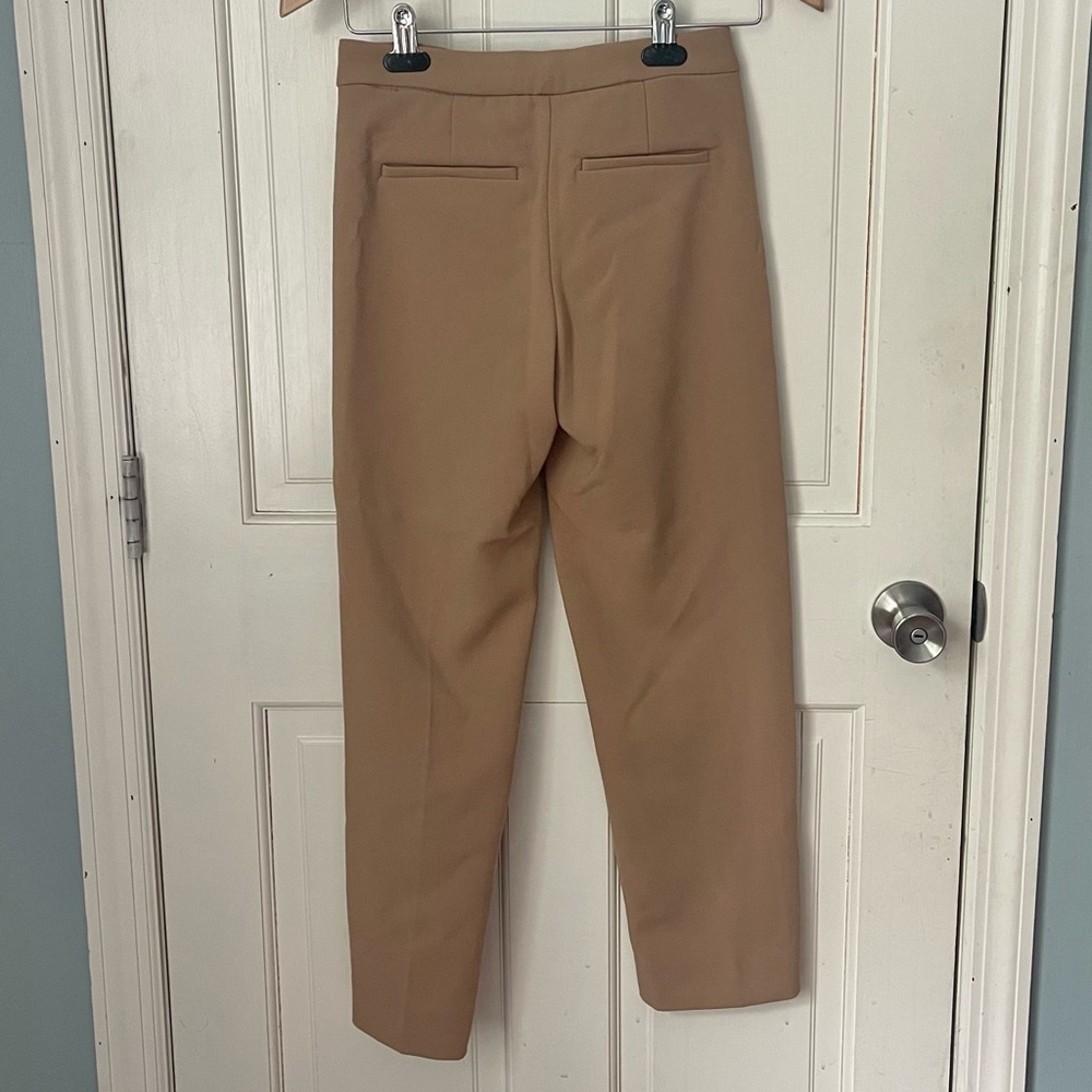 J Crew Kate Straight Leg Pant in Four Season Stretch 00 Petite Camel Office - Picture 9 of 12